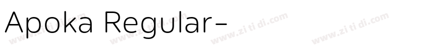 Apoka Regular字体转换